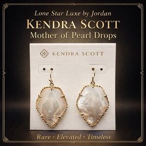 Kendra Scott MOP Statement Drop Earrings Gold | Elegant Neutral Luxe Classic